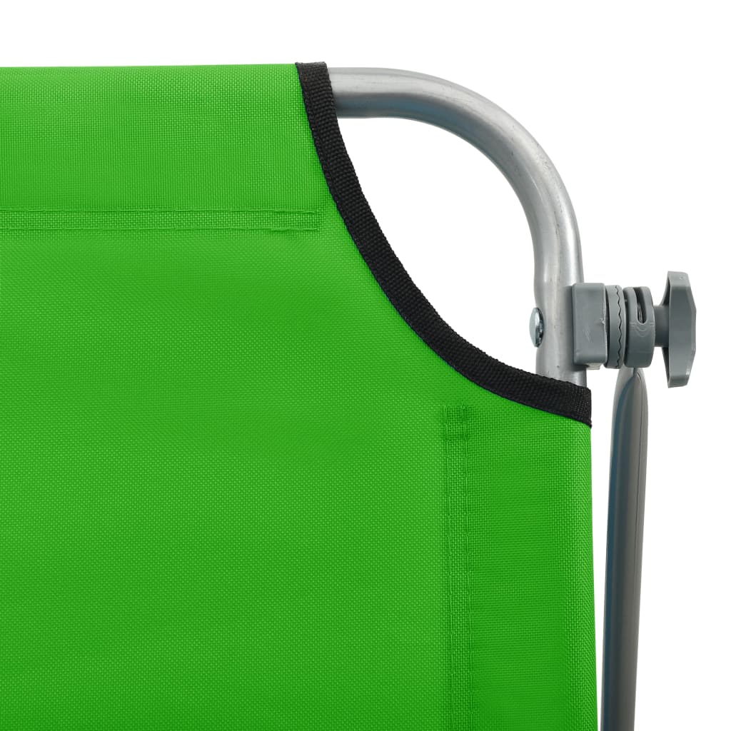 vidaXL Șezlong cu baldachin, verde, oțel vidaXL Șezlong cu baldachin, verde, oțel