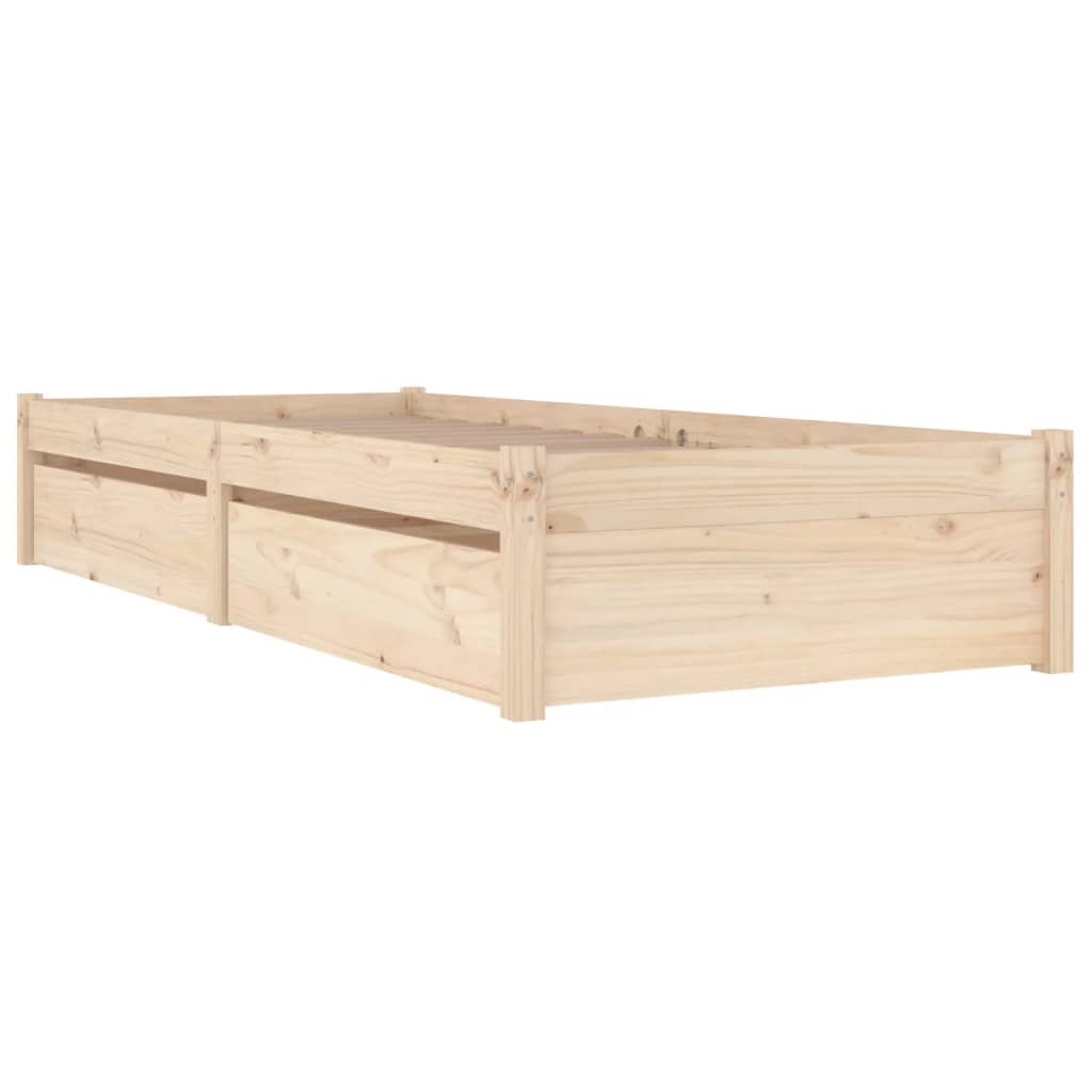 vidaXL Cadru de pat cu sertare Small Single, 75x190 cm
