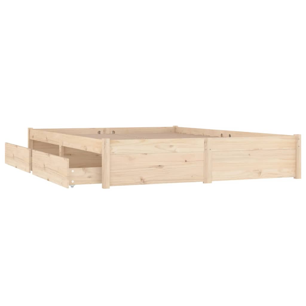 vidaXL Cadru de pat cu sertare Small Double, 120x190 cm