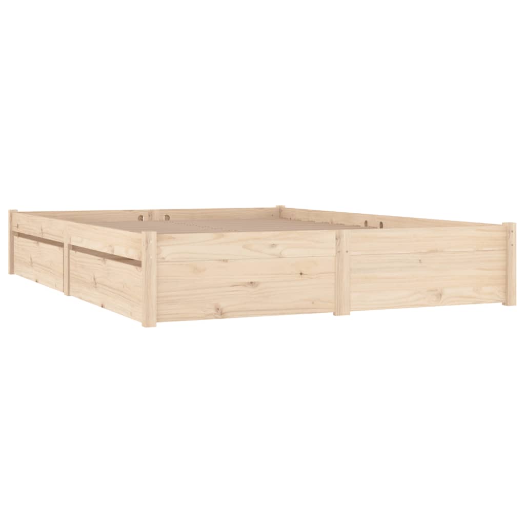 vidaXL Cadru de pat cu sertare Double, 135x190 cm