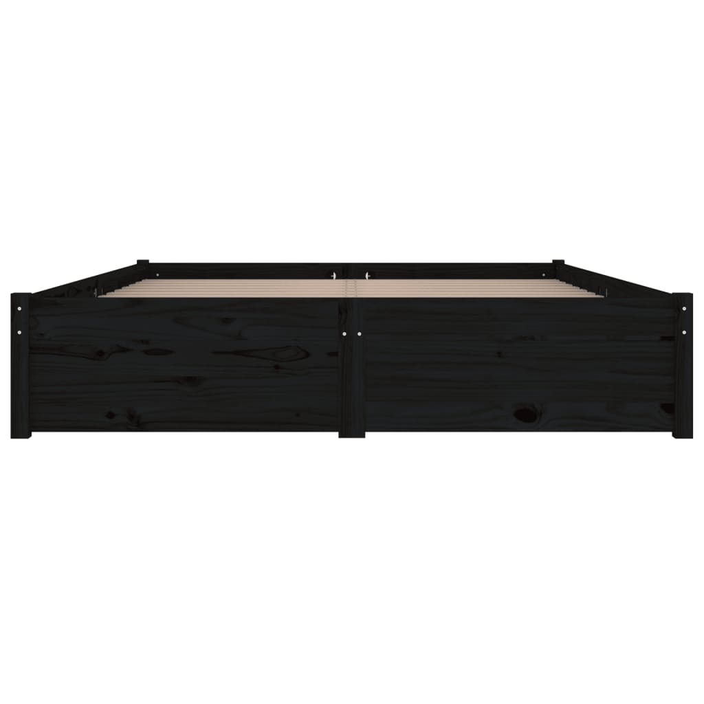 vidaXL Cadru de pat cu sertare, negru, 140x190 cm vidaXL Cadru de pat cu sertare, negru, 140x190 cm