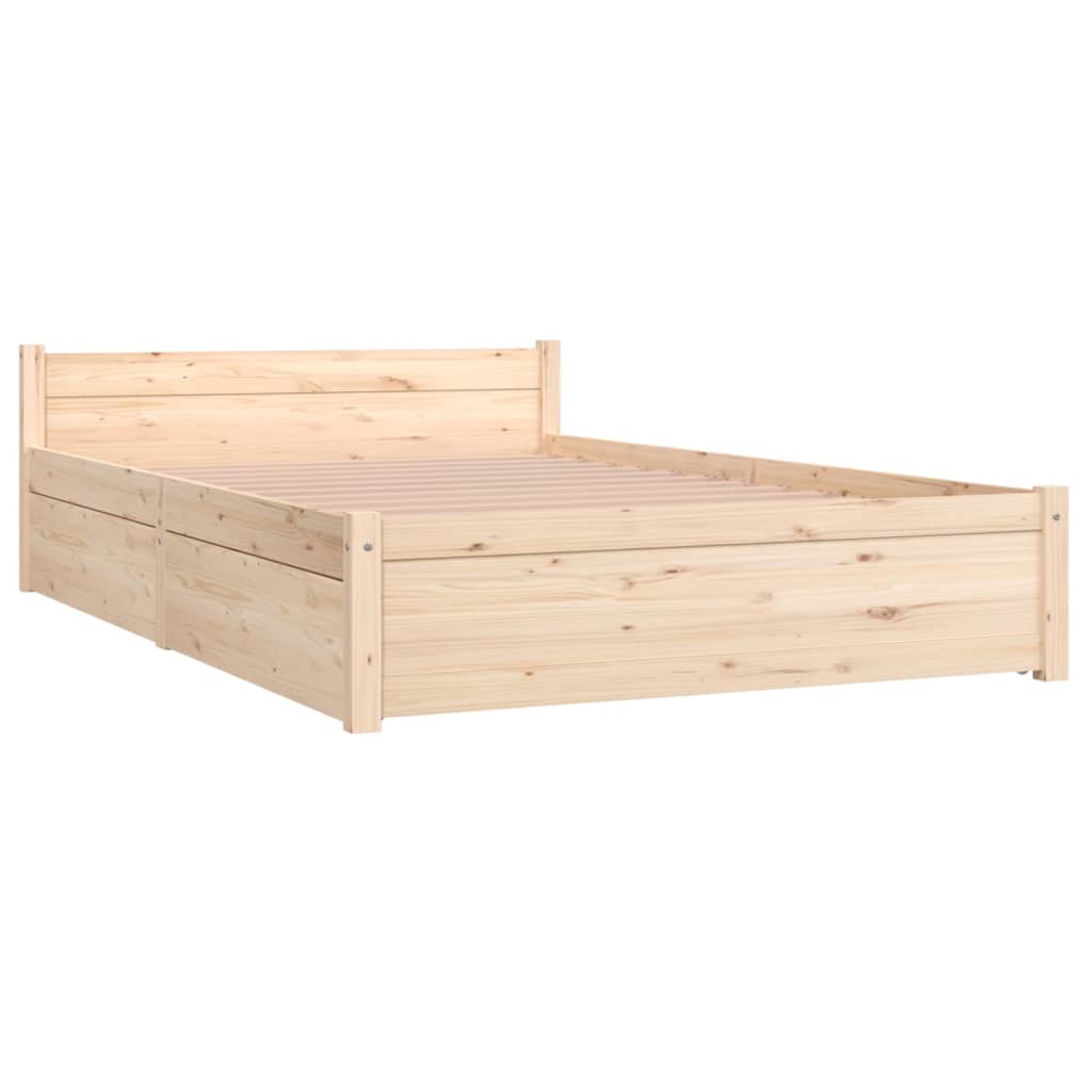 vidaXL Cadru de pat cu sertare Small Double, 120x190 cm