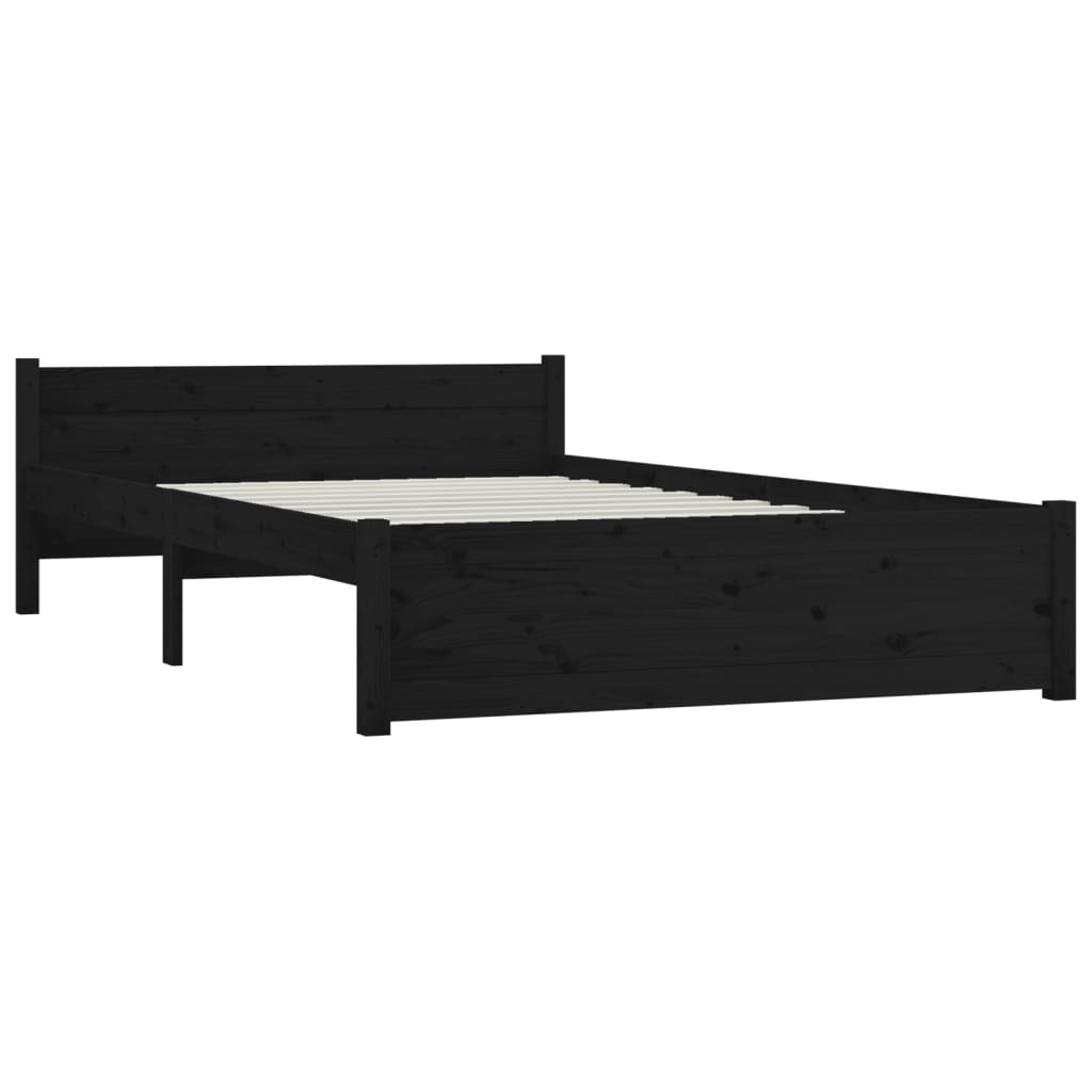 vidaXL Cadru de pat cu sertare Double, negru, 135x190 cm