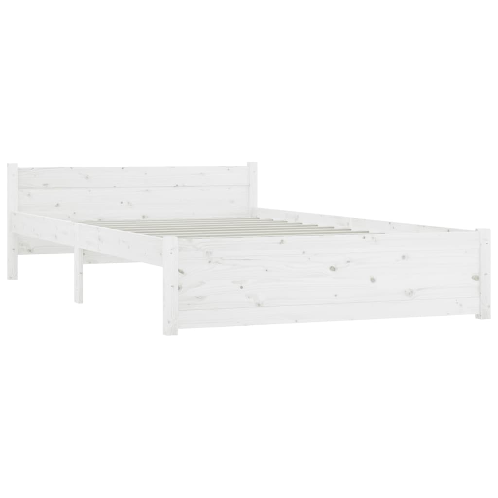 vidaXL Cadru de pat cu sertare King Size, alb, 150x200 cm