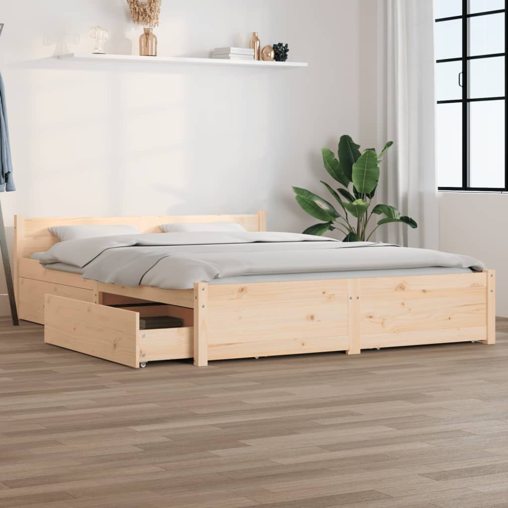 vidaXL Cadru de pat cu sertare, 160x200 cm vidaXL Cadru de pat cu sertare, 160x200 cm