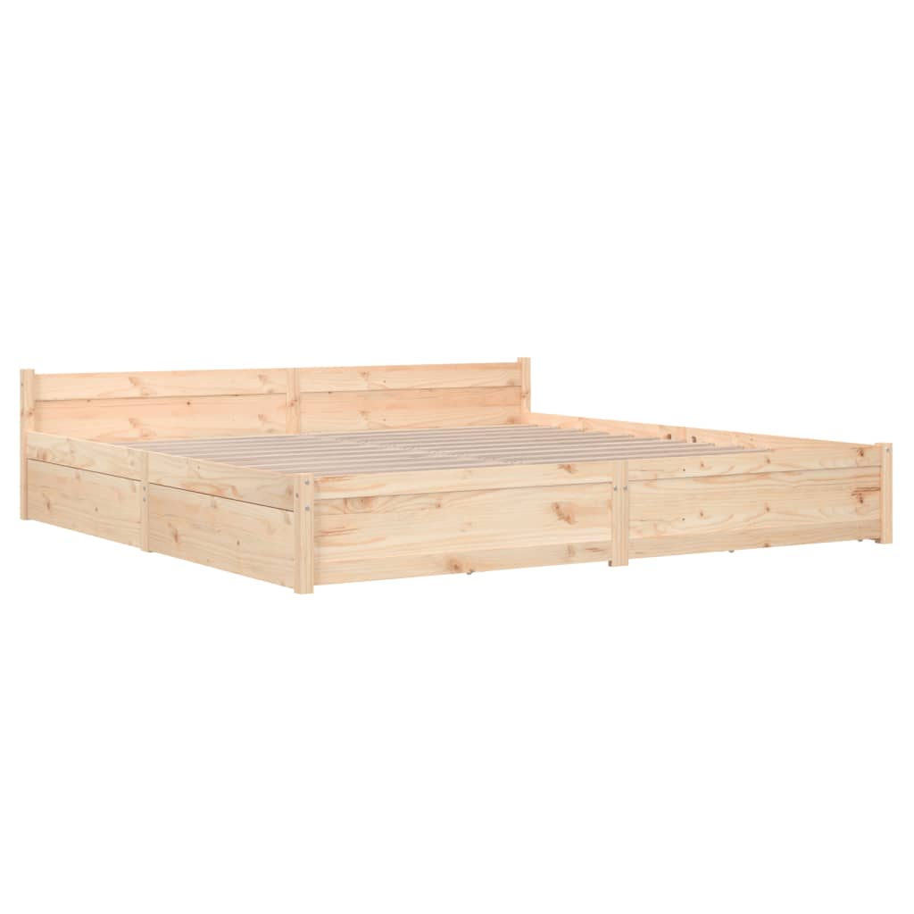 vidaXL Cadru de pat cu sertare Super King, 180x200 cm