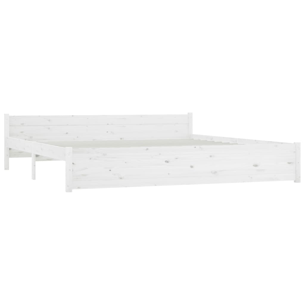 vidaXL Cadru de pat cu sertare Super King, alb, 180x200 cm