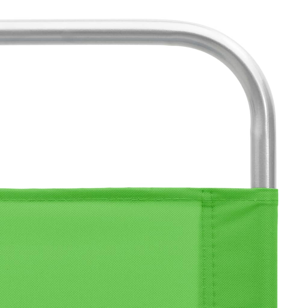 vidaXL Scaune de plajă pliante, 2 buc., verde, material textil vidaXL Scaune de plajă pliante, 2 buc., verde, material textil