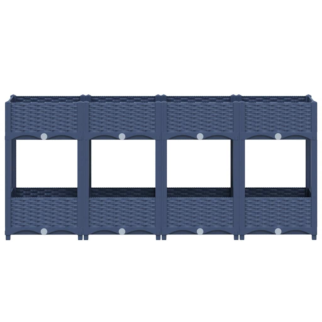 vidaXL Strat înălțat, 160x40x71 cm, polipropilenă