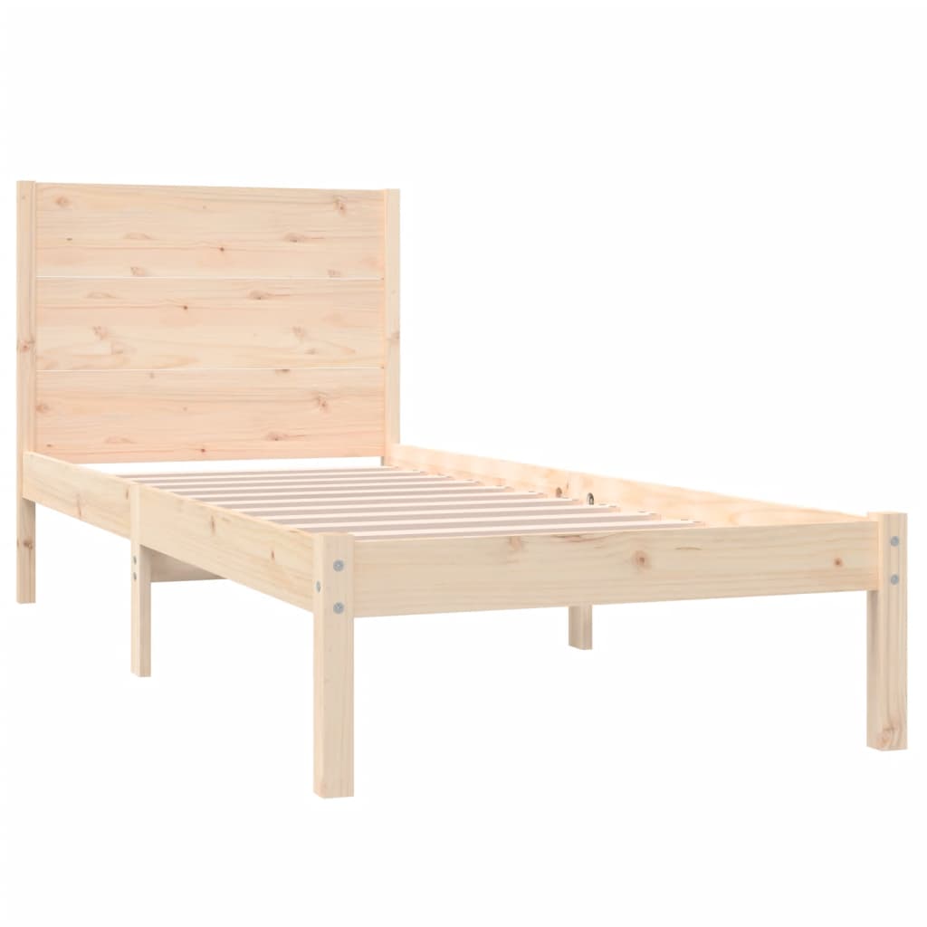 vidaXL Cadru de pat fără saltea, 90x200 cm, lemn masiv pin