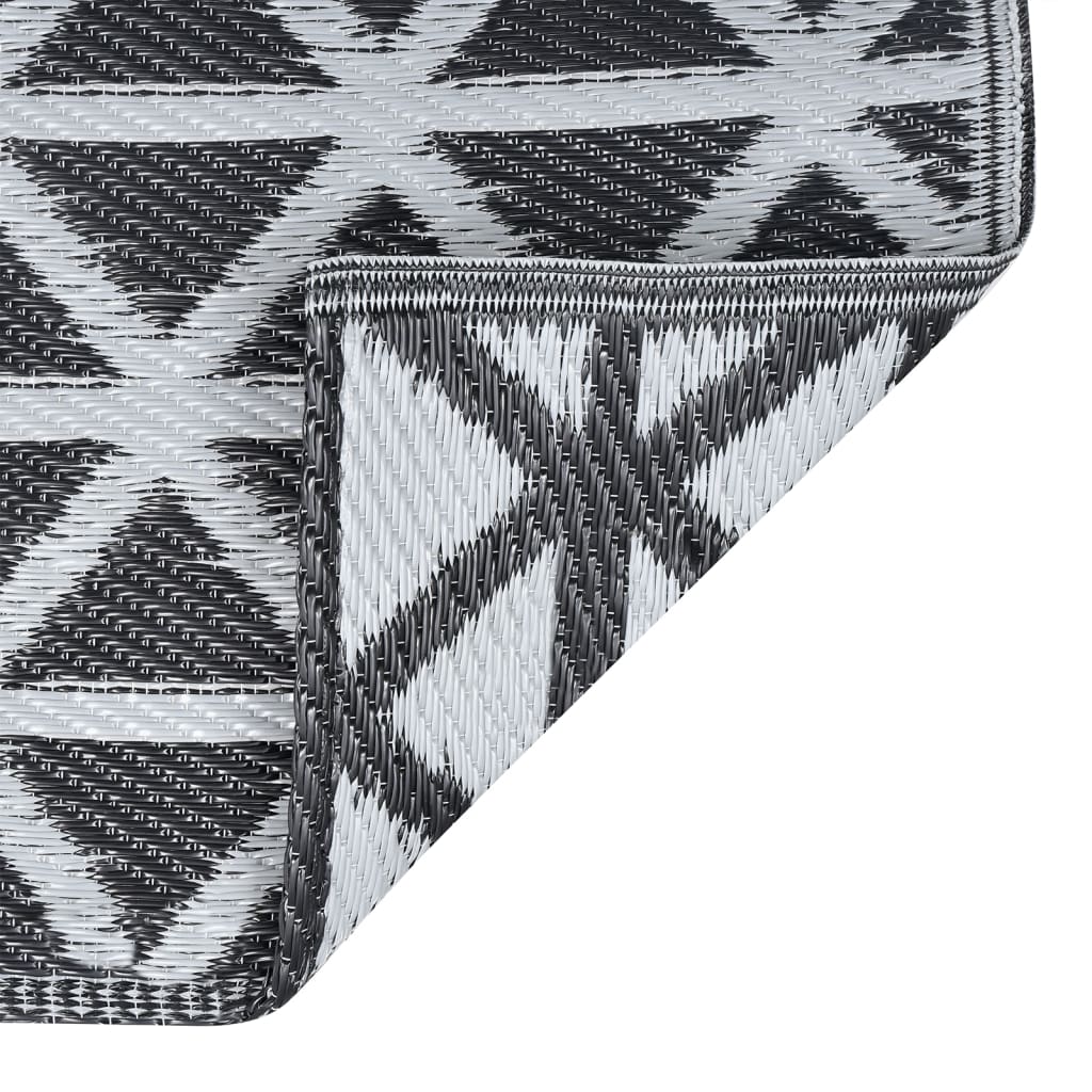 vidaXL Covor de exterior, ARAKIL negru, 160x230 cm, PP