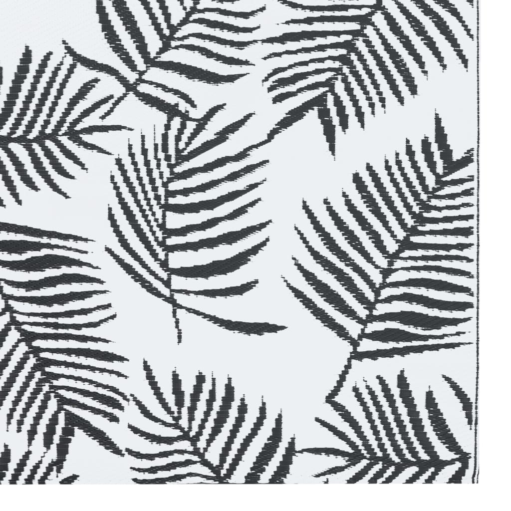 vidaXL Covor de exterior, ARAKIL alb și negru, 120x180 cm, PP