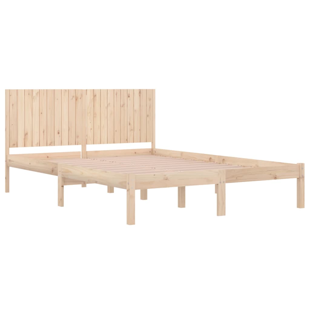 vidaXL Cadru de pat fără saltea, 200x200 cm, lemn masiv pin