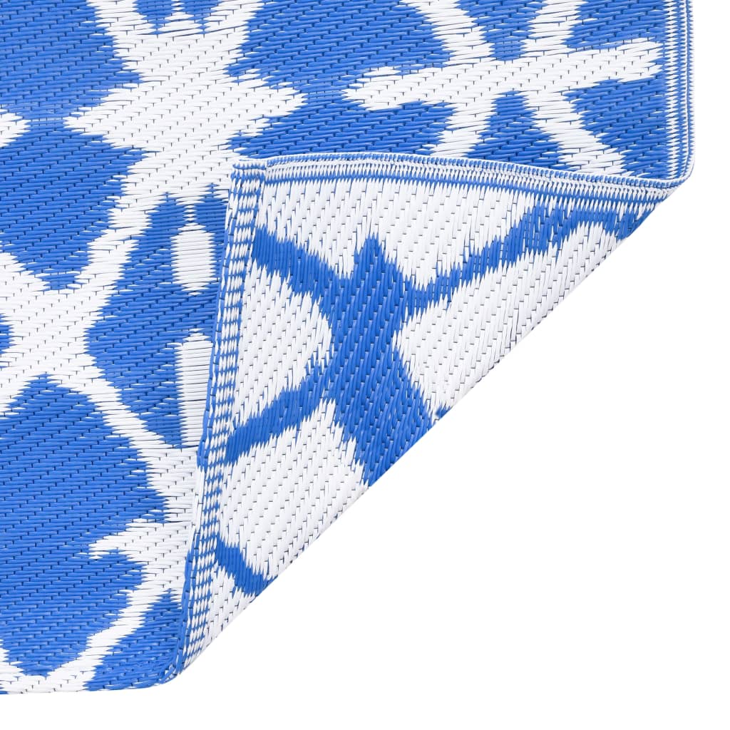 vidaXL Covor de exterior, ARAKIL albastru/alb, 160x230 cm, PP