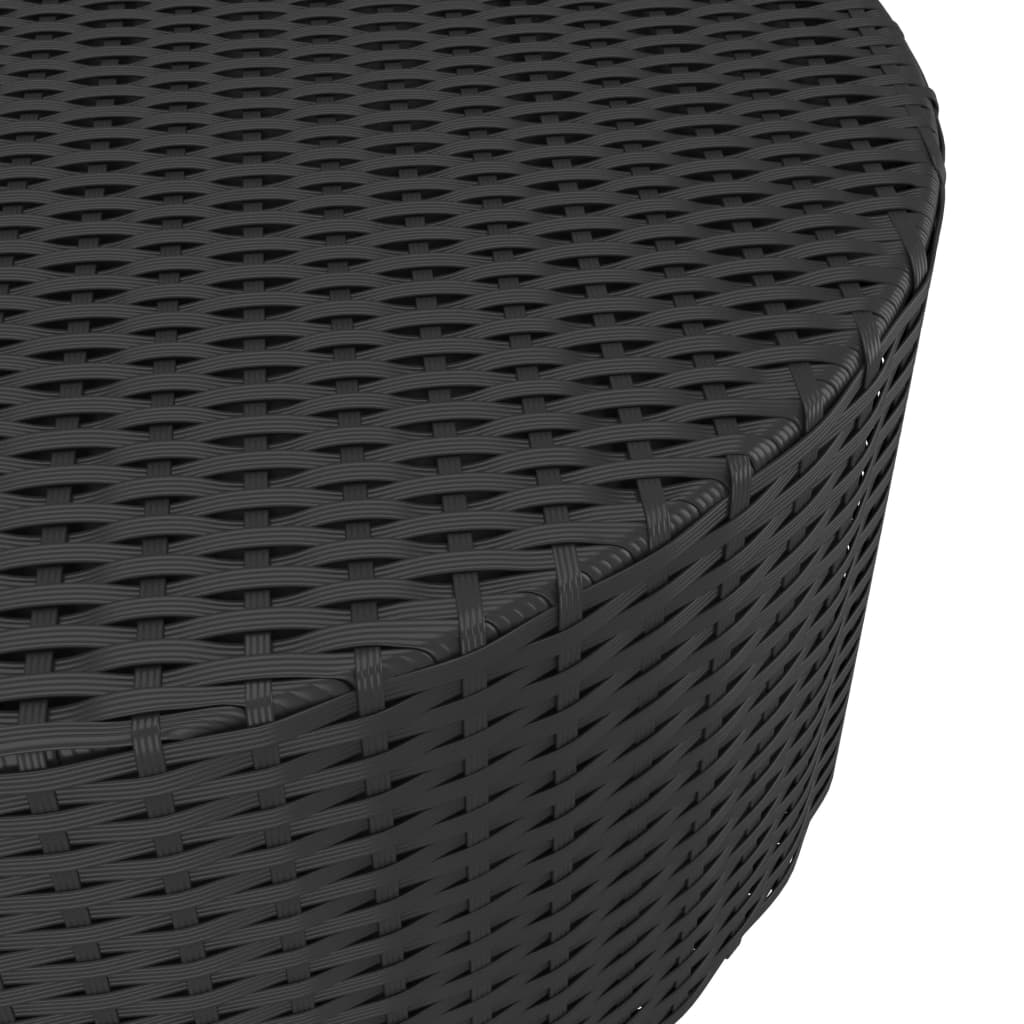vidaXL Măsuță de ceai, negru, 68x68x30 cm, poliratan vidaXL Măsuță de ceai, negru, 68x68x30 cm, poliratan