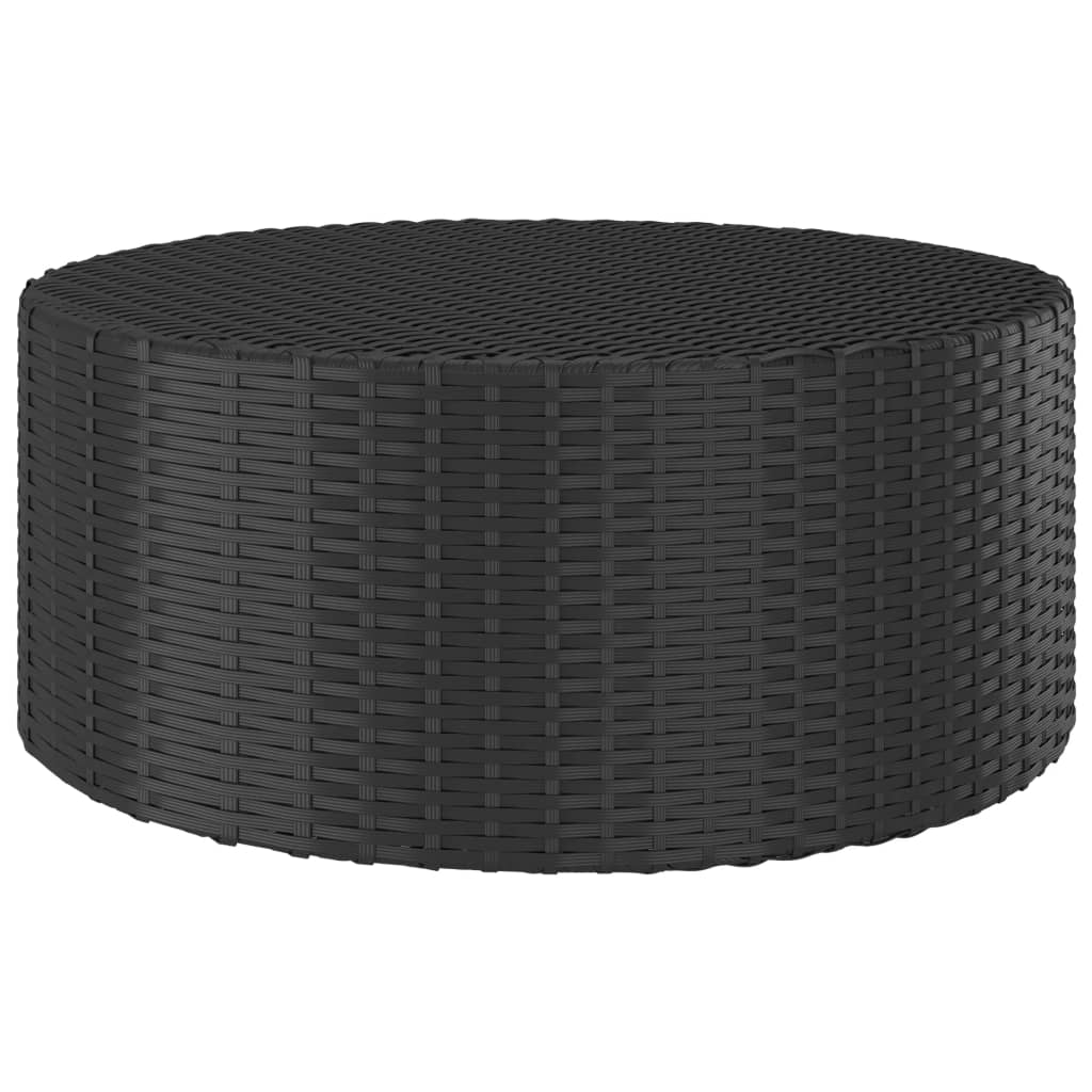 vidaXL Măsuță de ceai, negru, 68x68x30 cm, poliratan vidaXL Măsuță de ceai, negru, 68x68x30 cm, poliratan