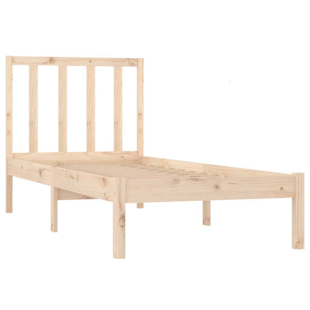 vidaXL Cadru de pat fără saltea, 75x190 cm, lemn masiv de pin