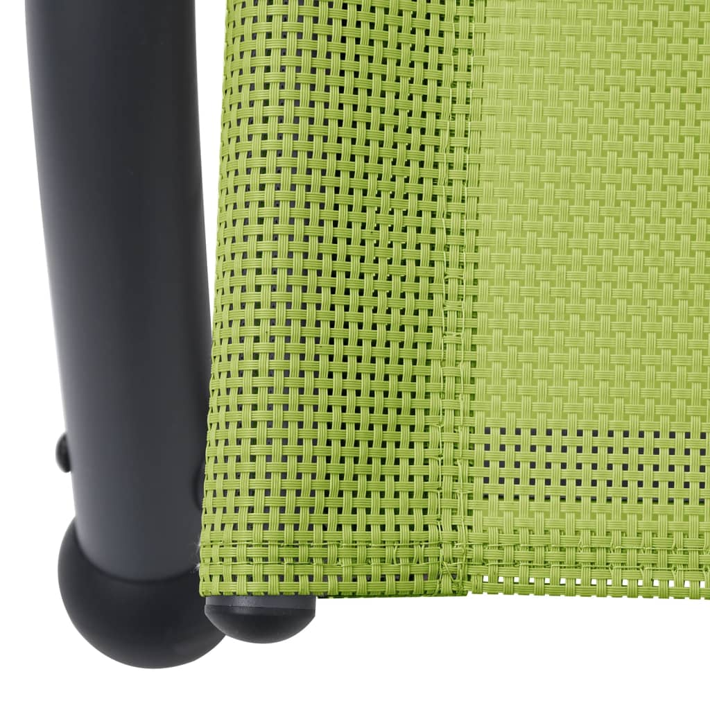 vidaXL Șezlong de plajă dublu cu baldachin, verde, textilenă vidaXL Șezlong de plajă dublu cu baldachin, verde, textilenă