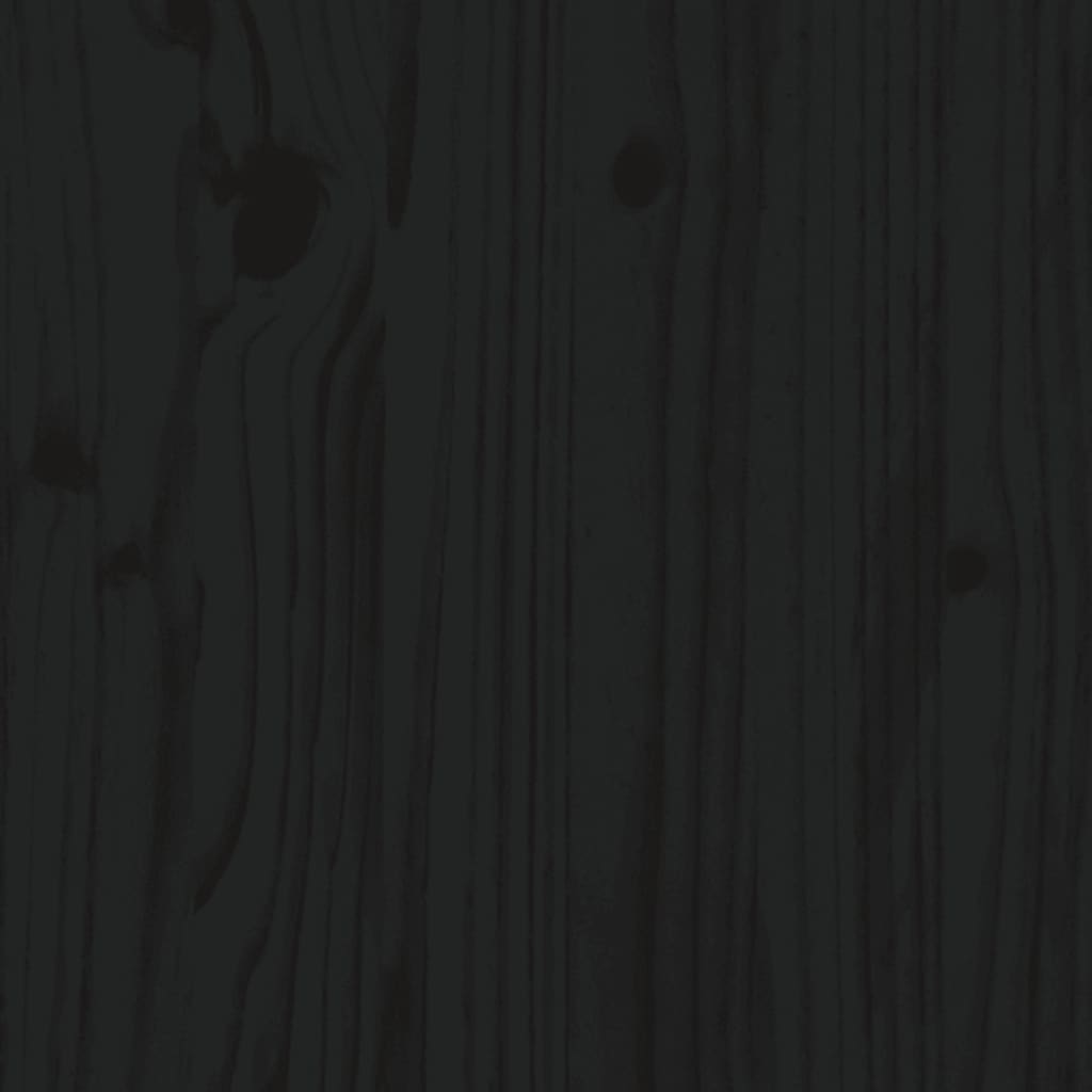 vidaXL Cadru de pat King Size, negru, 150x200 cm, lemn masiv vidaXL Cadru de pat King Size, negru, 150x200 cm, lemn masiv