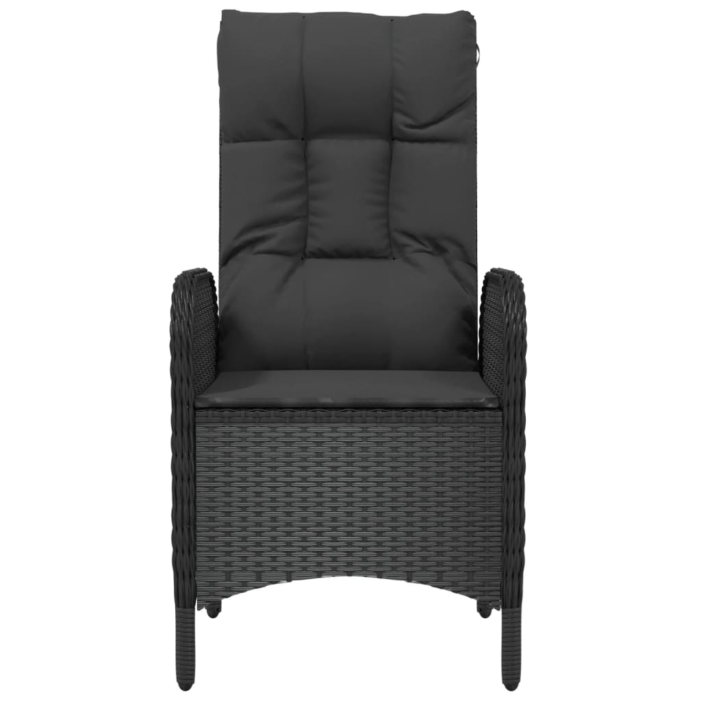 vidaXL Scaune de exterior, 2 buc., negru, poliratan vidaXL Scaune de exterior, 2 buc., negru, poliratan