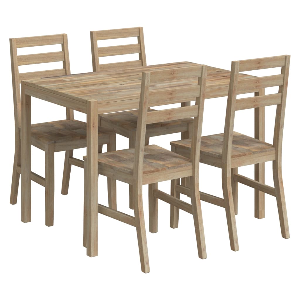 vidaXL Set mobilier de bucătărie, 5 piese, lemn masiv de acacia