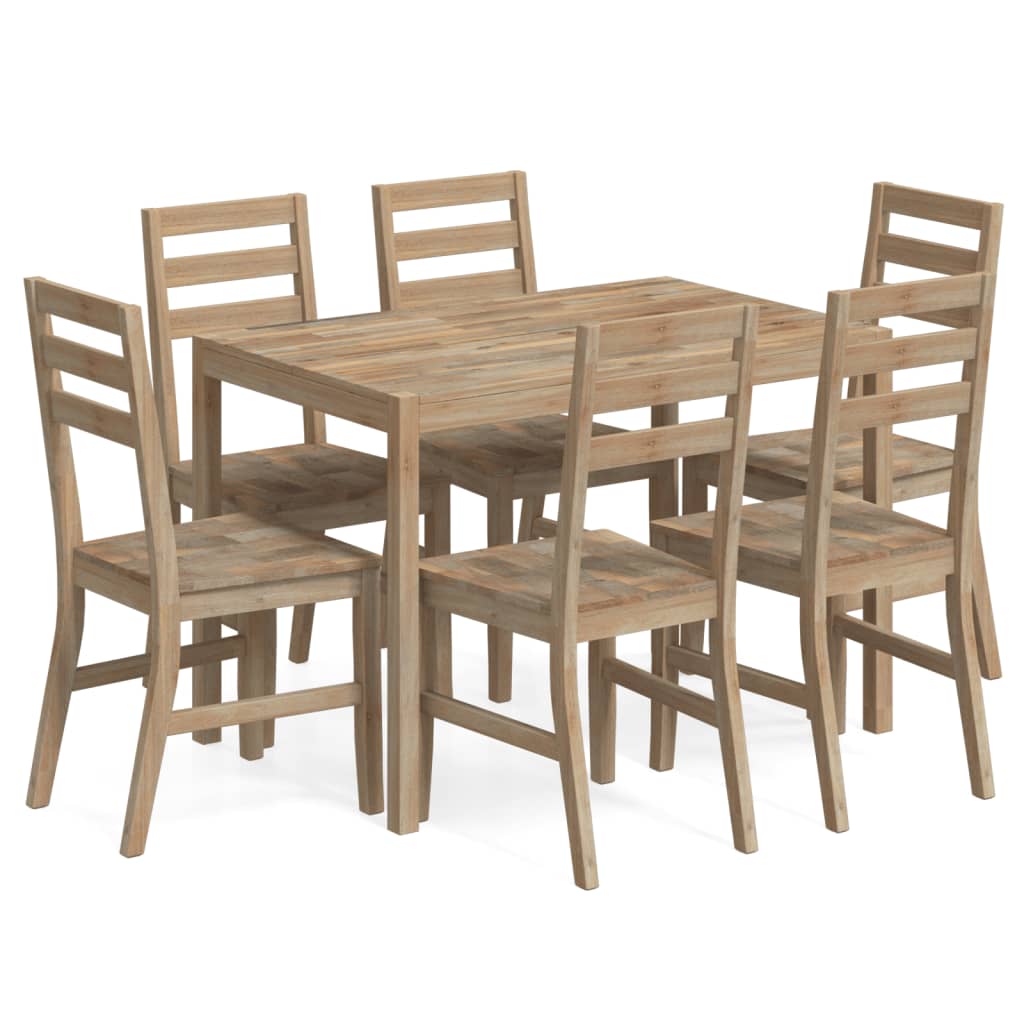 vidaXL Set mobilier de bucătărie, 7 piese, lemn masiv de acacia