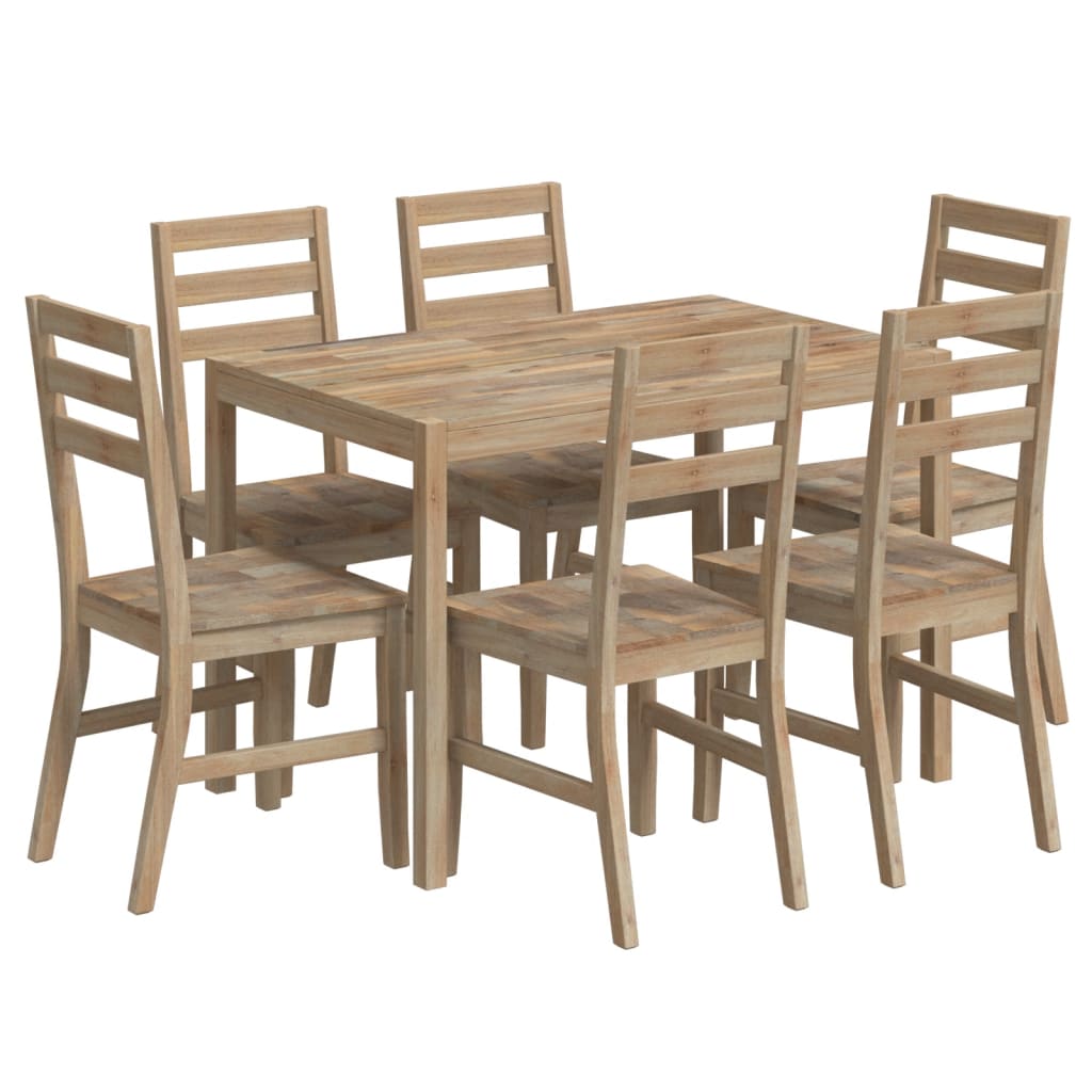 vidaXL Set mobilier de bucătărie, 7 piese, lemn masiv de acacia
