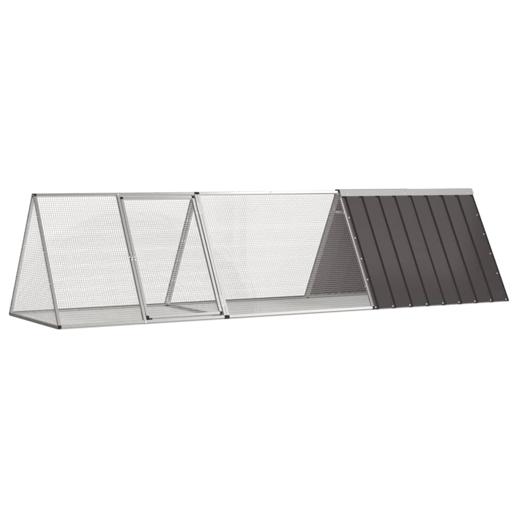 vidaXL Cușcă pentru iepuri antracit 302,5x80,5x71 cm oțel galvanizat vidaXL Cușcă pentru iepuri antracit 302,5x80,5x71 cm oțel galvanizat