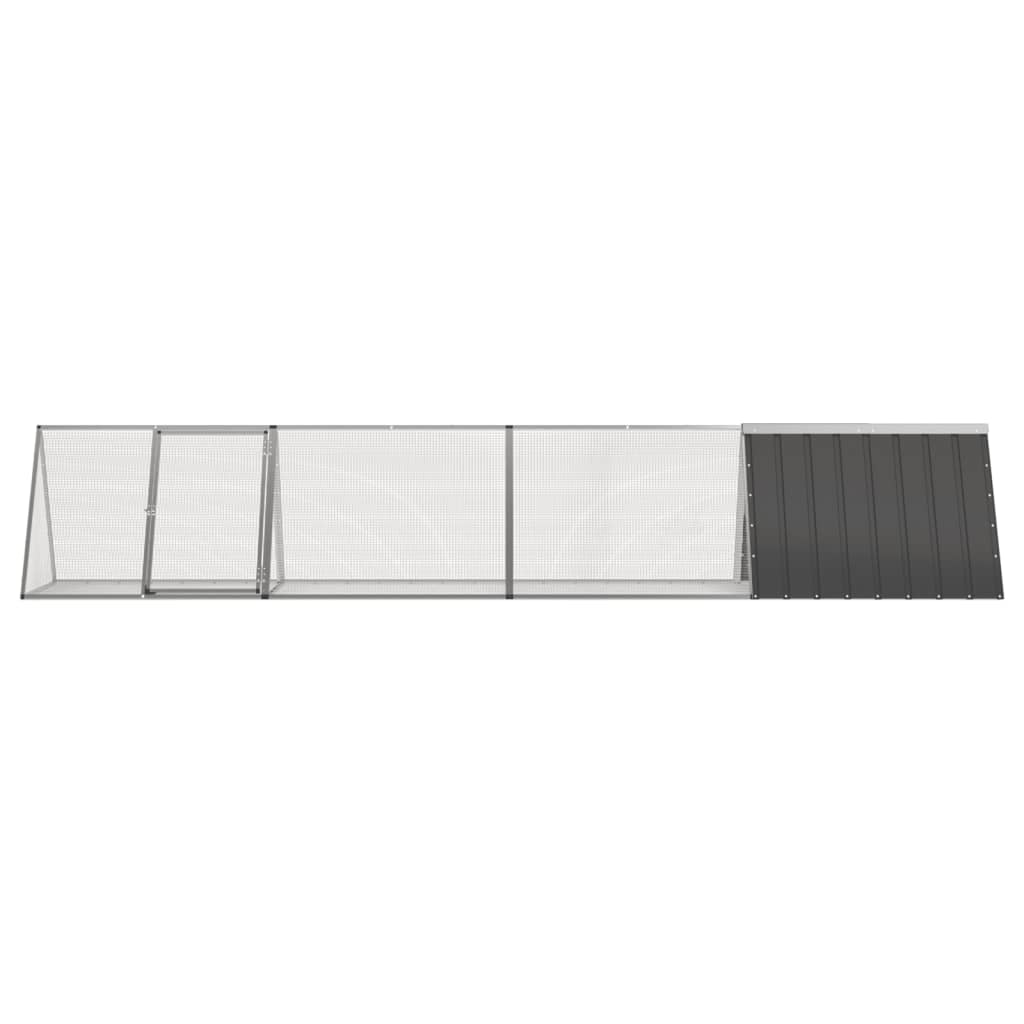 vidaXL Cușcă pentru iepuri, antracit 403,5x80,5x71 cm oțel galvanizat vidaXL Cușcă pentru iepuri, antracit 403,5x80,5x71 cm oțel galvanizat