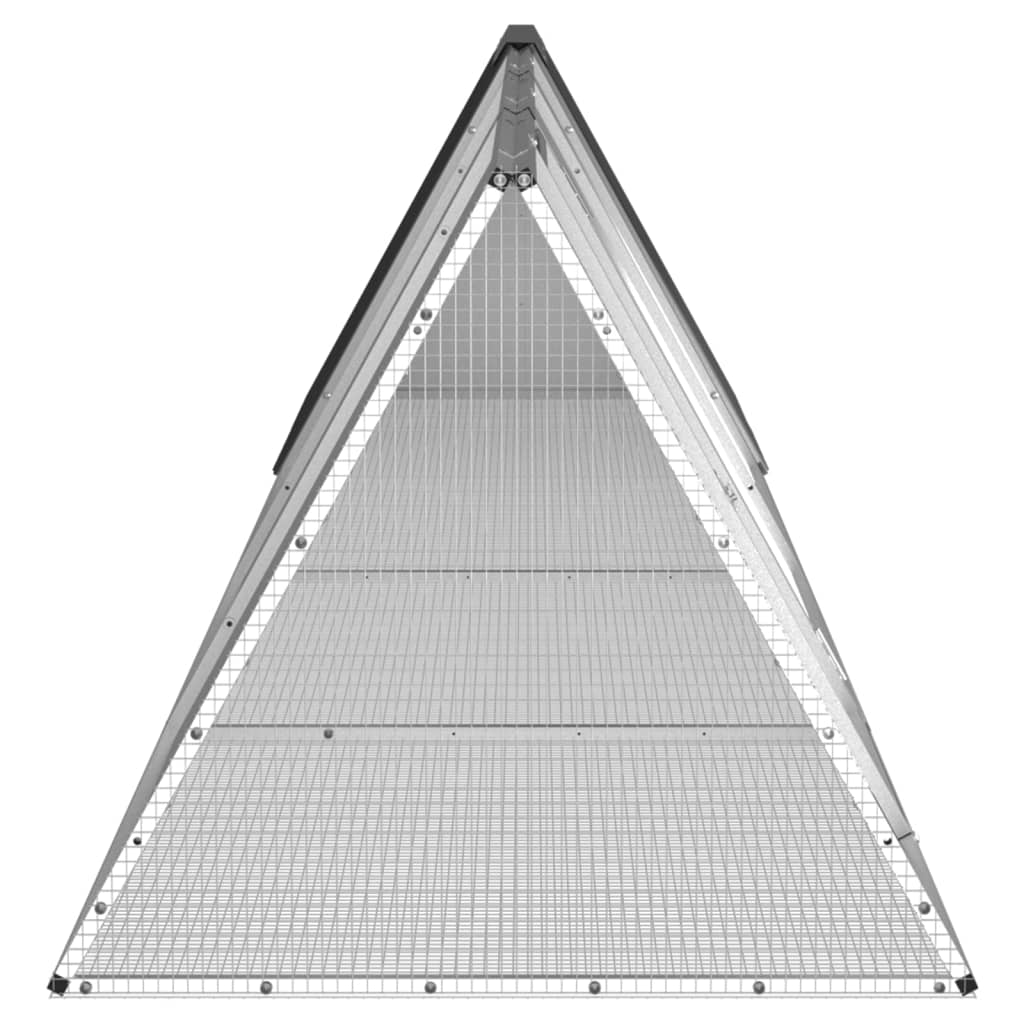 vidaXL Cușcă pentru iepuri, antracit 403,5x80,5x71 cm oțel galvanizat vidaXL Cușcă pentru iepuri, antracit 403,5x80,5x71 cm oțel galvanizat