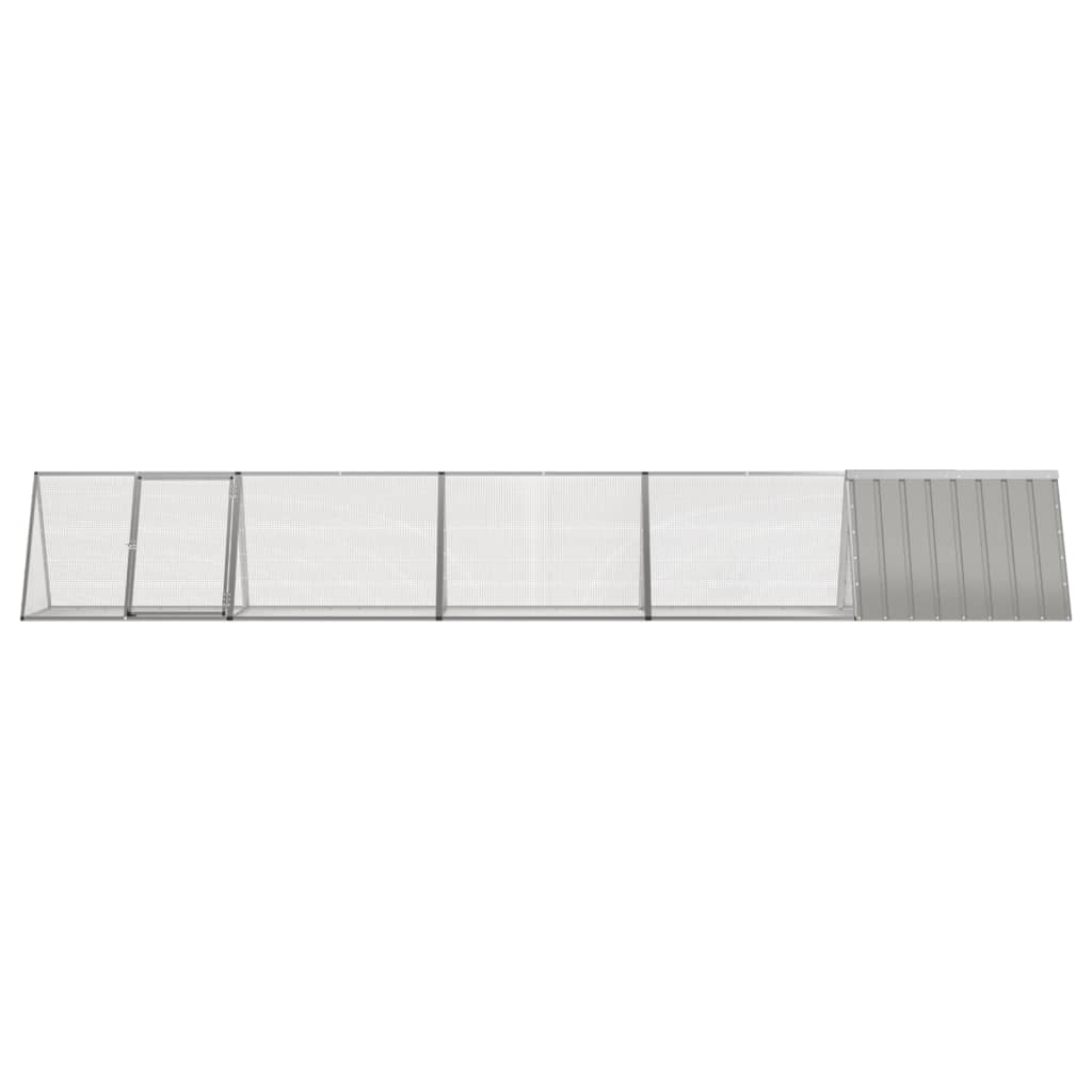 vidaXL Cușcă pentru iepuri, gri, 504,5x80,5x71 cm, oțel galvanizat vidaXL Cușcă pentru iepuri, gri, 504,5x80,5x71 cm, oțel galvanizat
