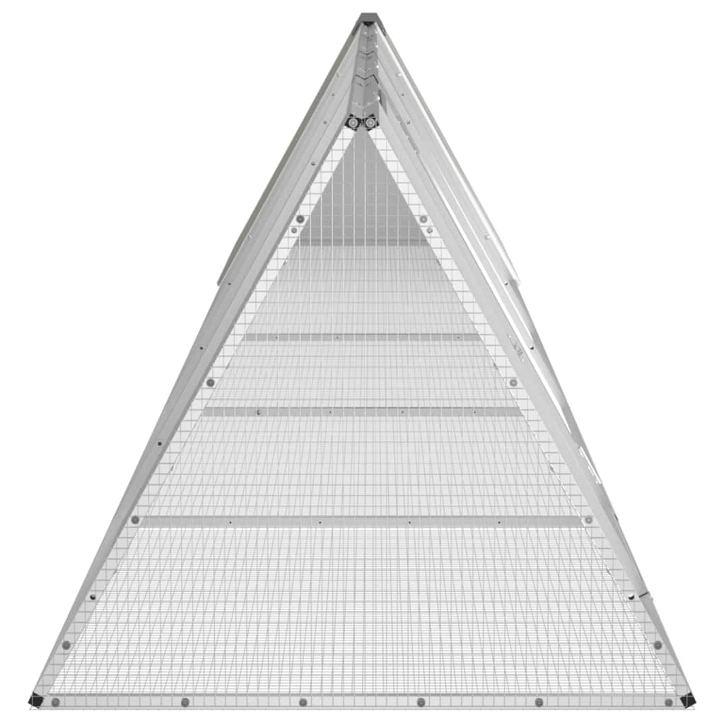 vidaXL Cușcă pentru iepuri, gri, 504,5x80,5x71 cm, oțel galvanizat vidaXL Cușcă pentru iepuri, gri, 504,5x80,5x71 cm, oțel galvanizat