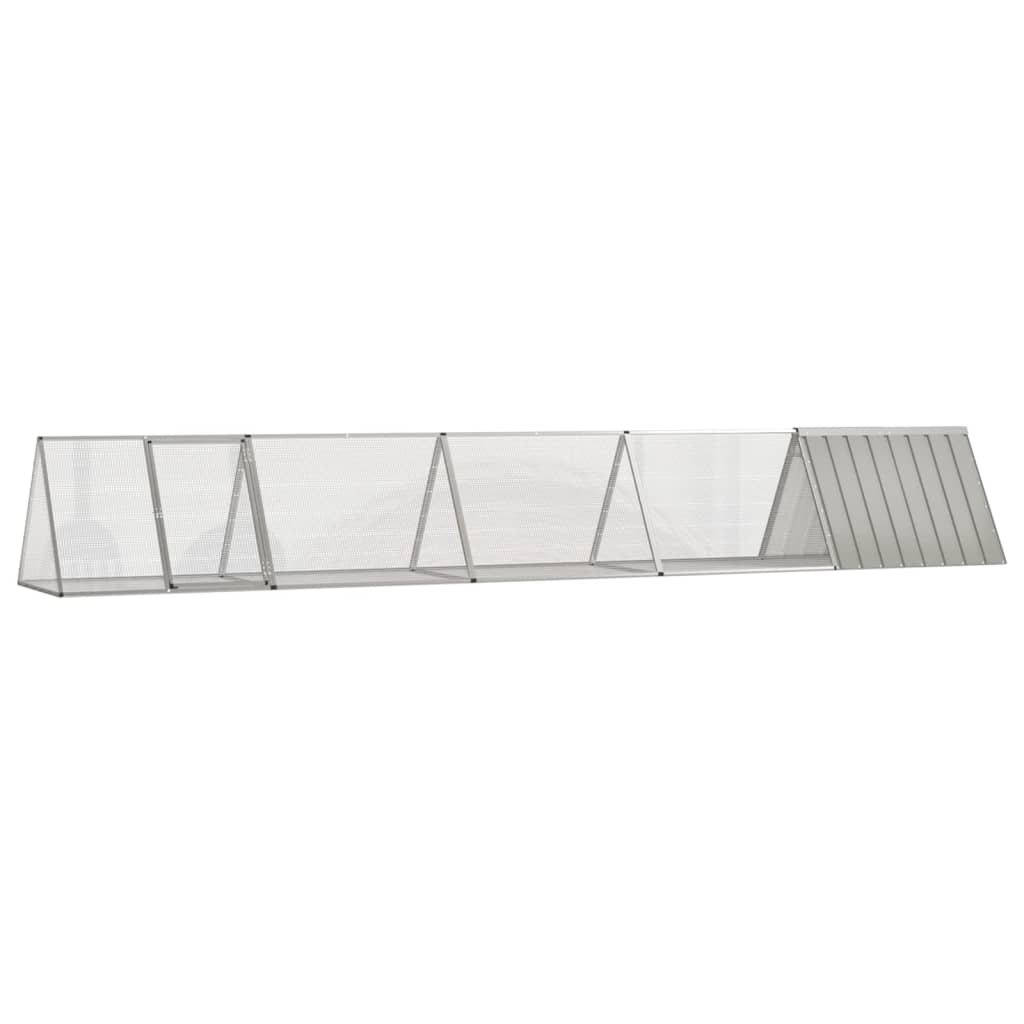 vidaXL Cușcă pentru iepuri, gri, 504,5x80,5x71 cm, oțel galvanizat vidaXL Cușcă pentru iepuri, gri, 504,5x80,5x71 cm, oțel galvanizat