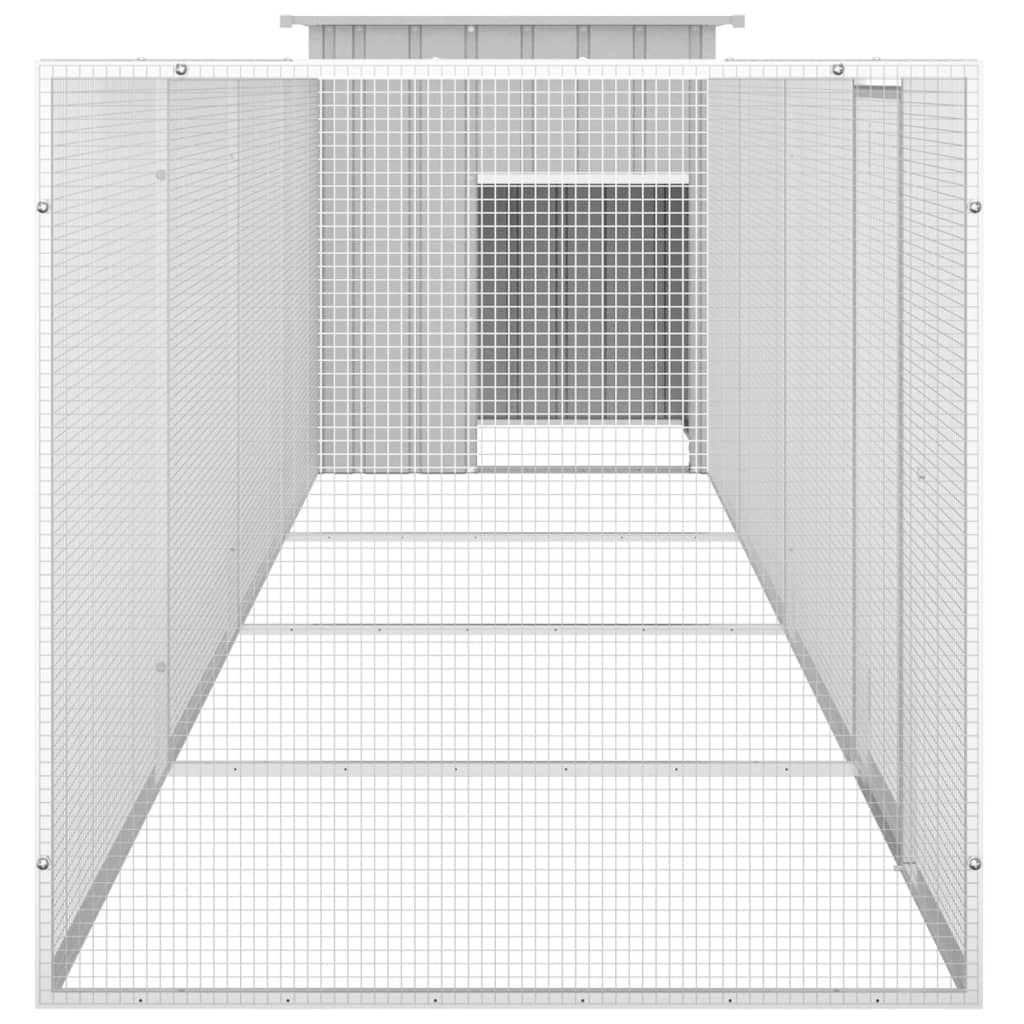 vidaXL Coteț pentru păsări, gri, 500x91x100 cm, oțel galvanizat vidaXL Coteț pentru păsări, gri, 500x91x100 cm, oțel galvanizat