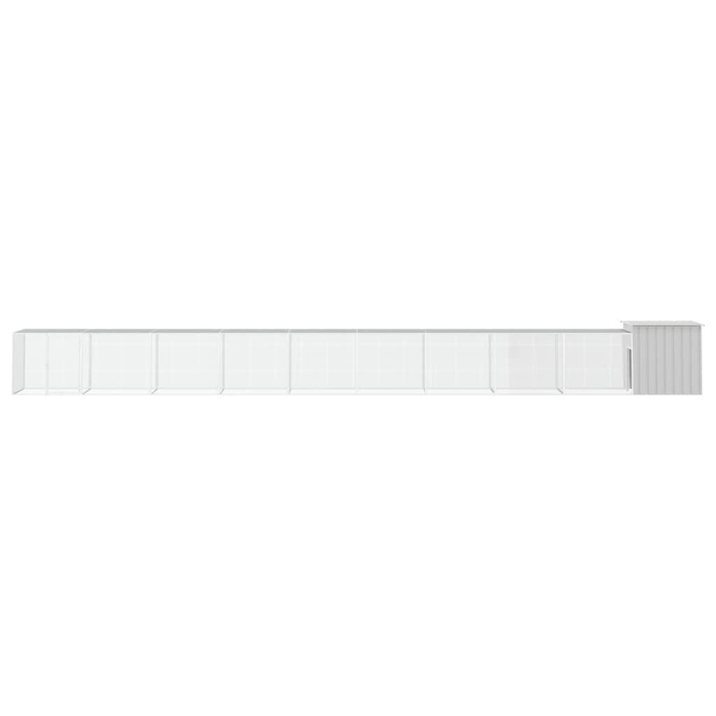 vidaXL Coteț pentru păsări, gri, 1000x91x100 cm, oțel galvanizat vidaXL Coteț pentru păsări, gri, 1000x91x100 cm, oțel galvanizat