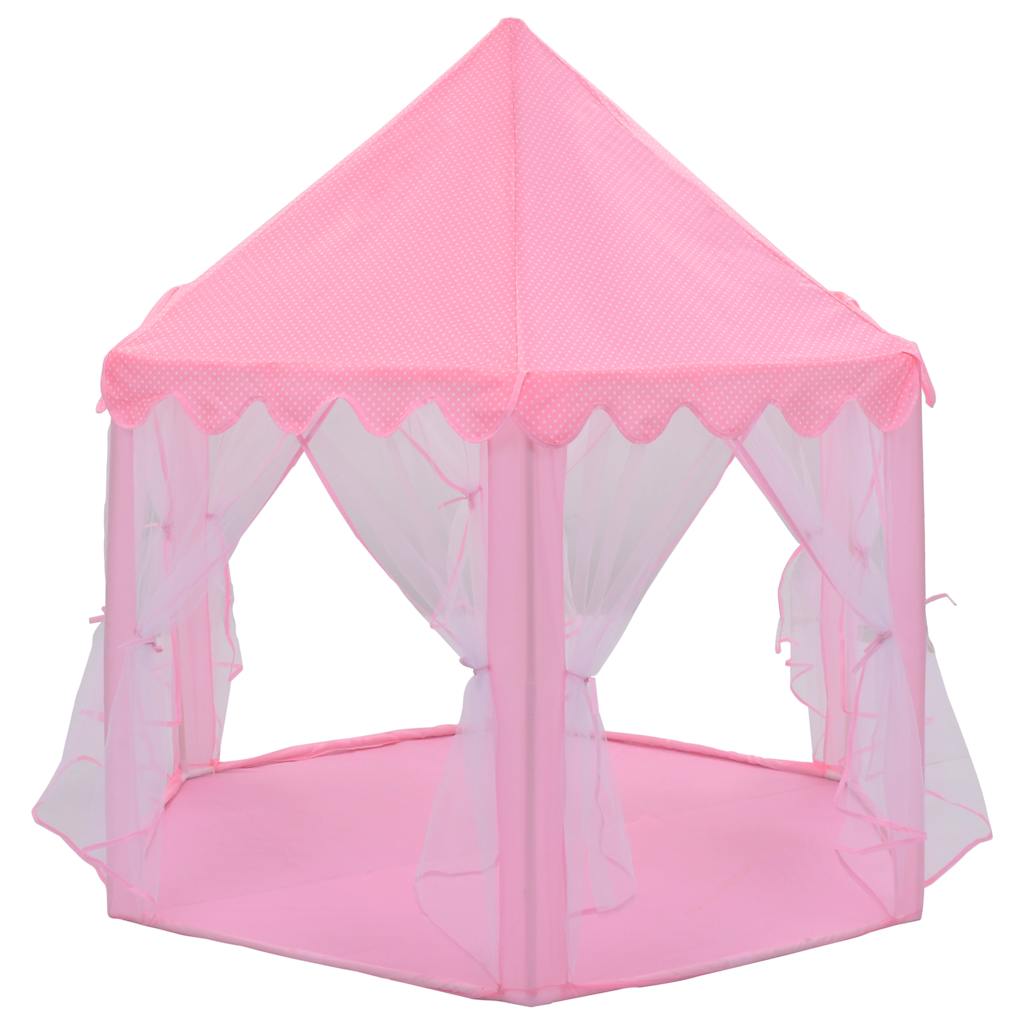 vidaXL Cort de joacă Princess cu 250 de bile, roz, 133x140 cm