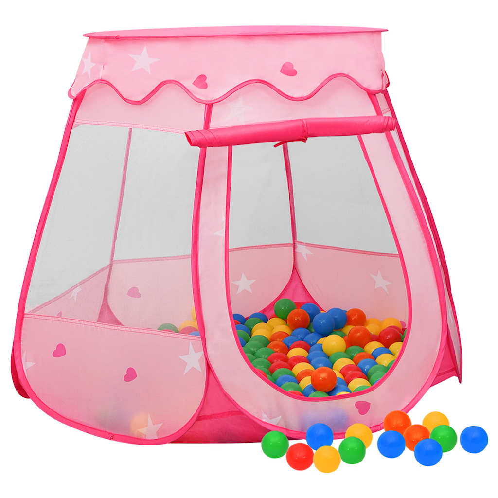 vidaXL Cort de joacă pentru copii cu 250 bile, roz, 102x102x82 cm vidaXL Cort de joacă pentru copii cu 250 bile, roz, 102x102x82 cm