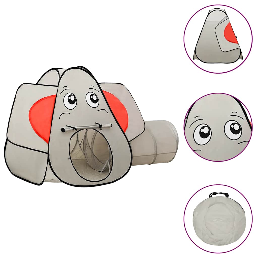 vidaXL Cort de joacă elefant pentru copii 250 bile, gri, 174x86x101 cm vidaXL Cort de joacă elefant pentru copii 250 bile, gri, 174x86x101 cm