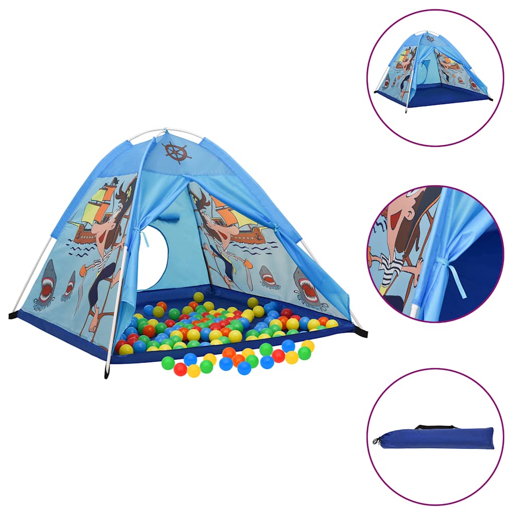 vidaXL Cort de joacă pentru copii cu 250 bile, albastru, 120x120x90 cm vidaXL Cort de joacă pentru copii cu 250 bile, albastru, 120x120x90 cm