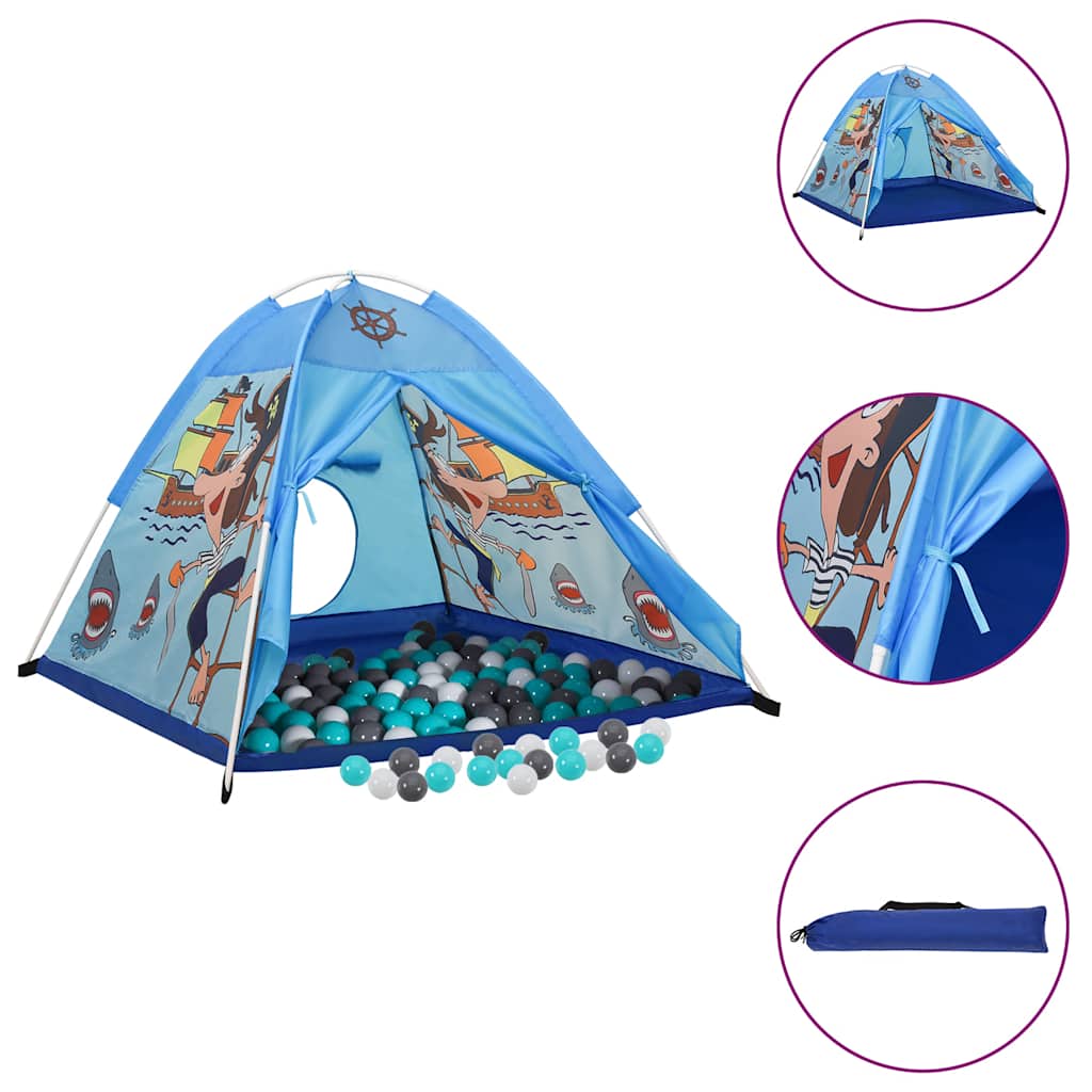 vidaXL Cort de joacă pentru copii cu 250 bile, albastru, 120x120x90 cm vidaXL Cort de joacă pentru copii cu 250 bile, albastru, 120x120x90 cm