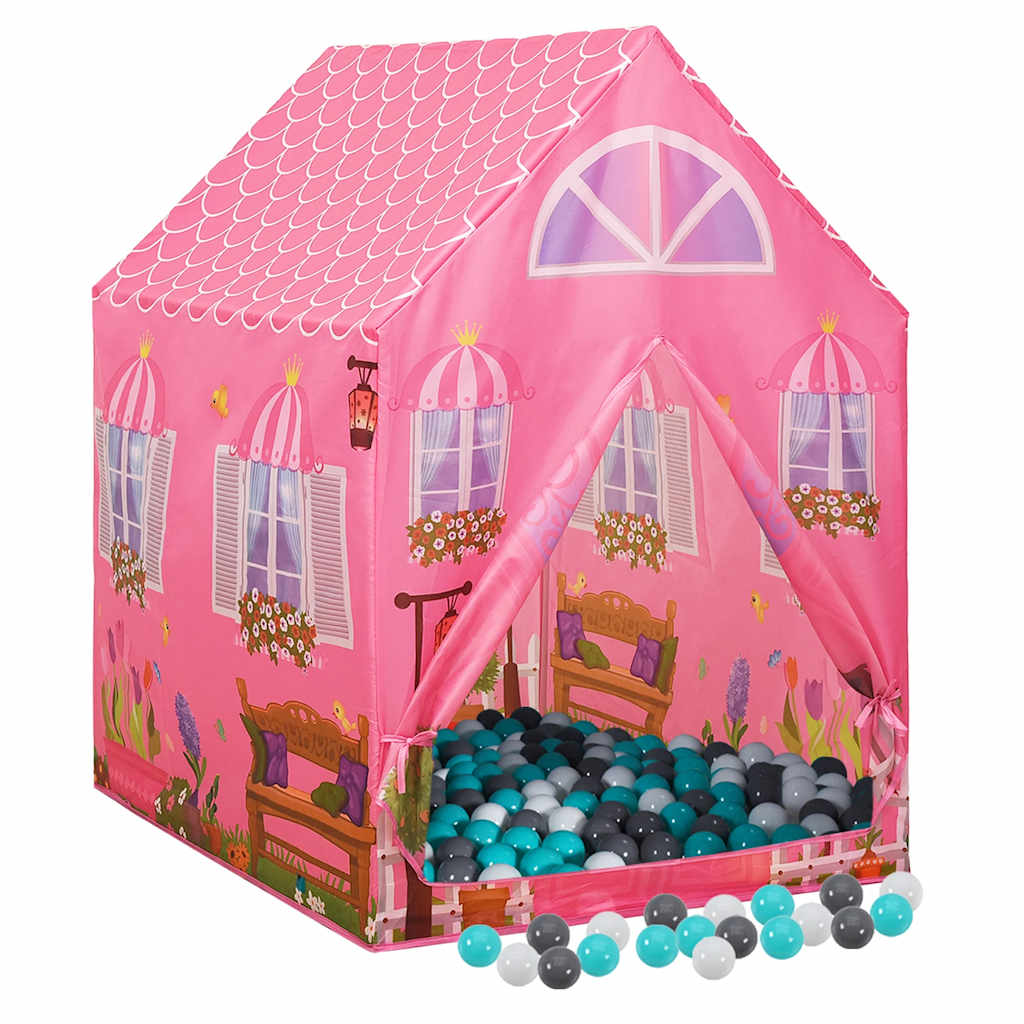 vidaXL Cort de joacă pentru copii cu 250 bile, roz, 69x94x104 cm vidaXL Cort de joacă pentru copii cu 250 bile, roz, 69x94x104 cm
