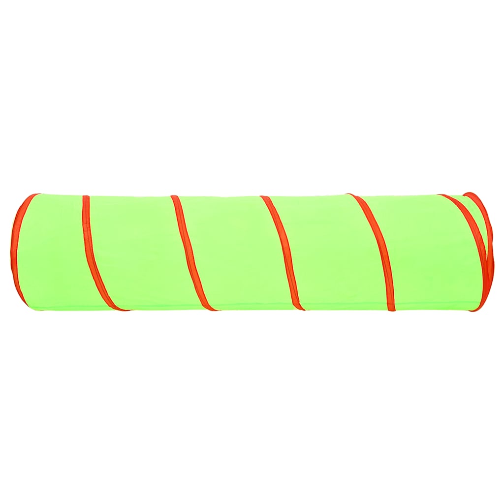 vidaXL Tunel de joacă pt copii, 250 bile, verde, 175 cm, poliester