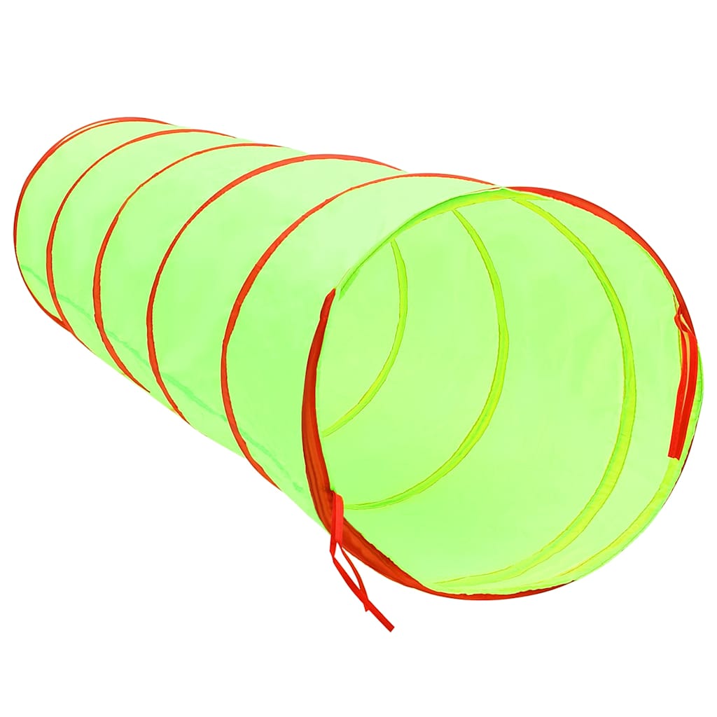 vidaXL Tunel de joacă pt copii, 250 bile, verde, 175 cm, poliester