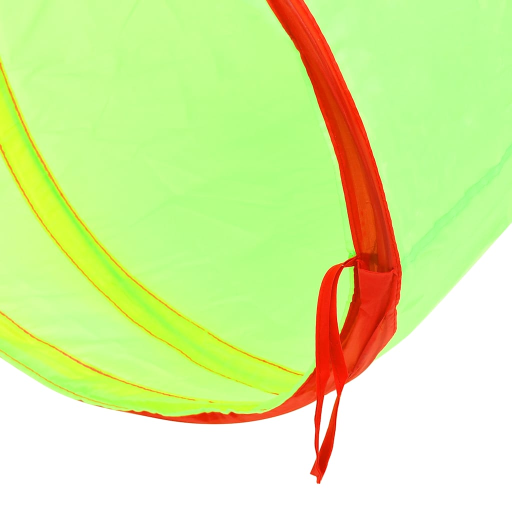 vidaXL Tunel de joacă pt copii, 250 bile, verde, 175 cm, poliester