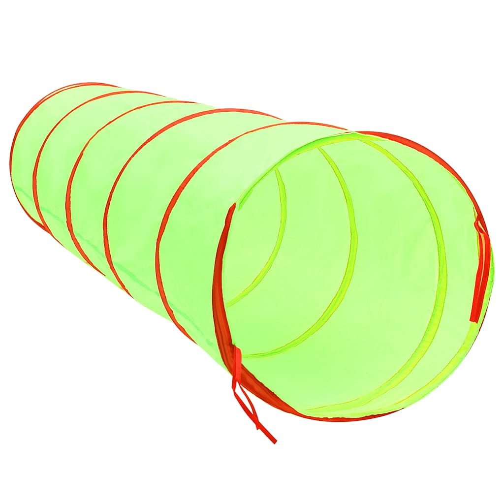vidaXL Tunel de joacă pt copii, 250 bile, verde, 175 cm, poliester