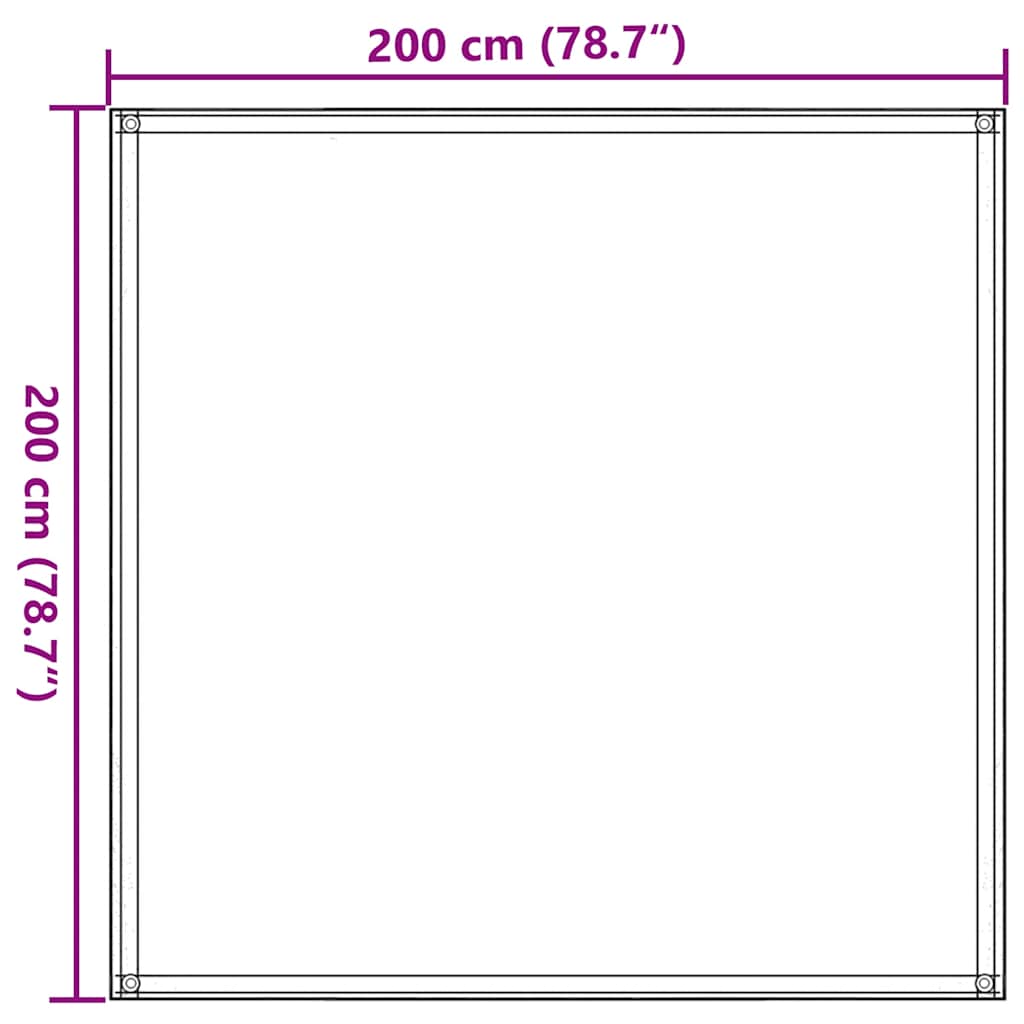vidaXL Covor pentru cort, negru, 200x200 cm vidaXL Covor pentru cort, negru, 200x200 cm