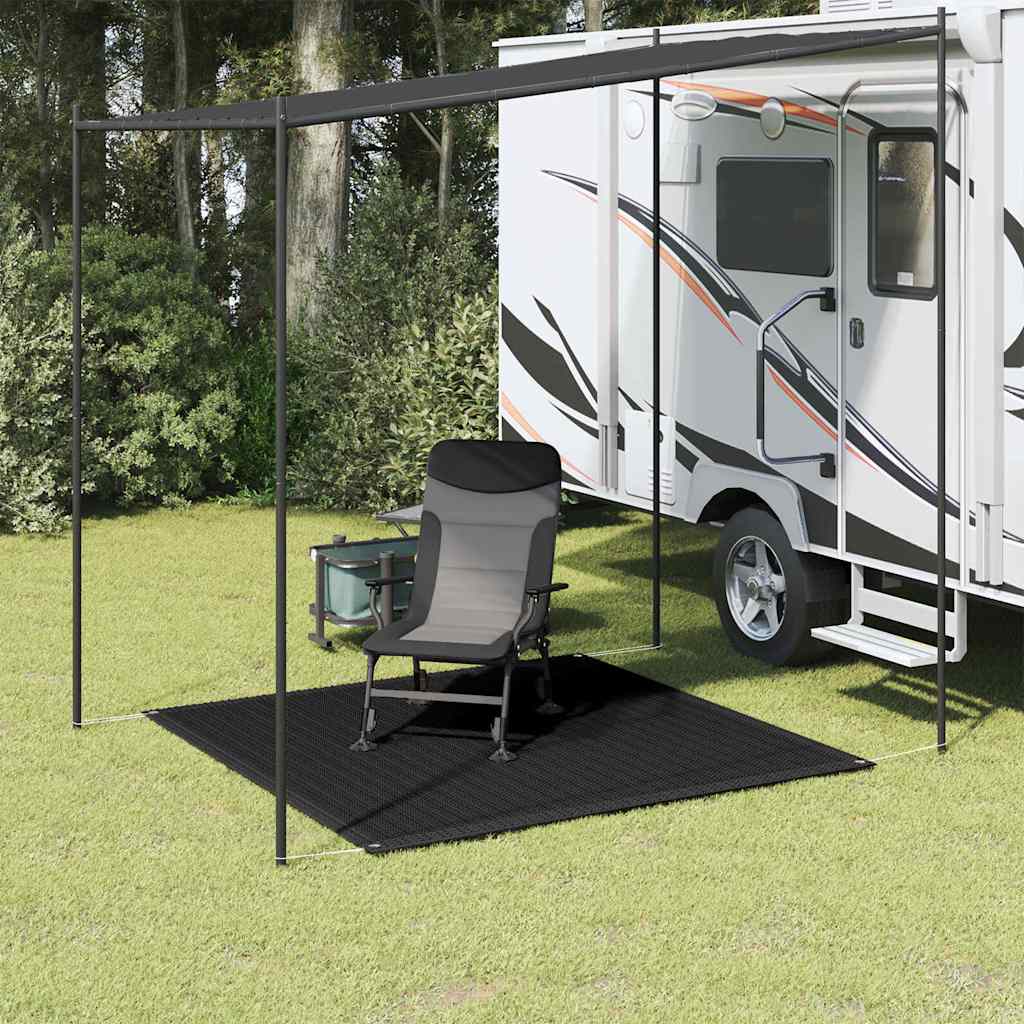 vidaXL Covor pentru cort, negru, 200x200 cm vidaXL Covor pentru cort, negru, 200x200 cm