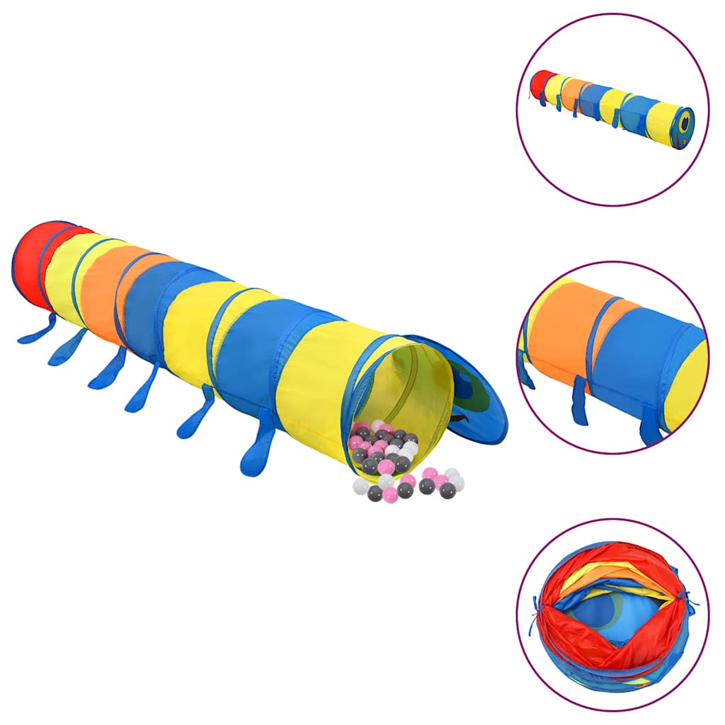 vidaXL Tunel de joacă pt copii, 250 bile, multicolor, 245 cm poliester vidaXL Tunel de joacă pt copii, 250 bile, multicolor, 245 cm poliester
