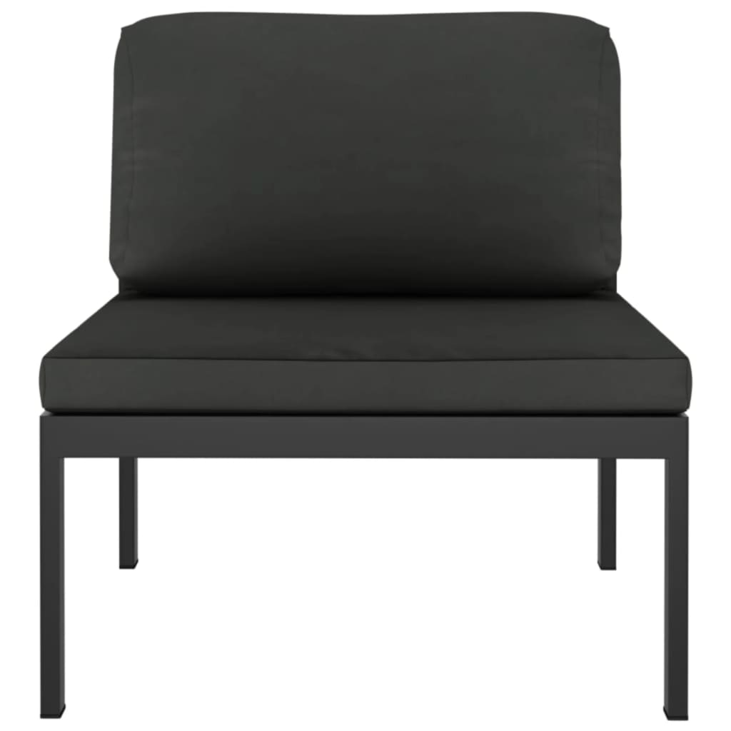 vidaXL Set mobilier de grădină cu perne, 9 piese, antracit, aluminiu vidaXL Set mobilier de grădină cu perne, 9 piese, antracit, aluminiu