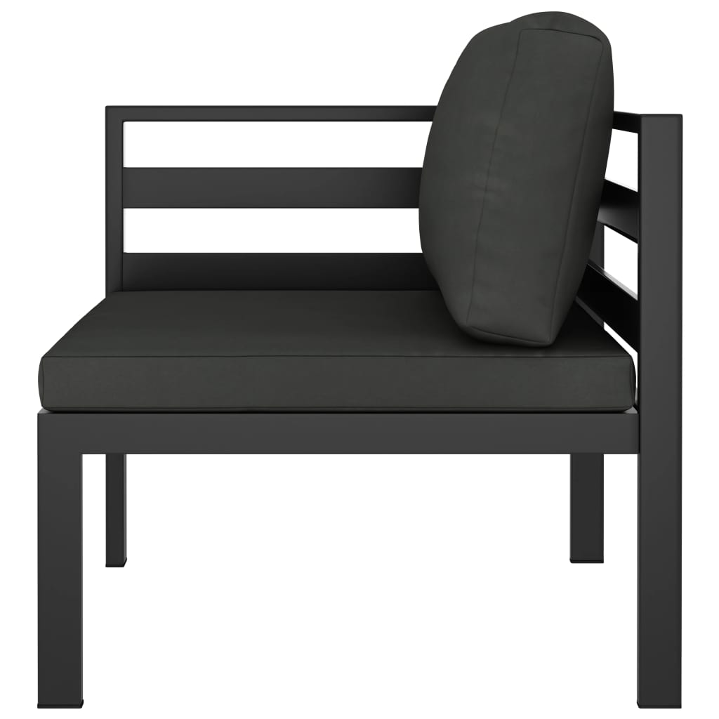 vidaXL Set mobilier de grădină cu perne, 9 piese, antracit, aluminiu vidaXL Set mobilier de grădină cu perne, 9 piese, antracit, aluminiu